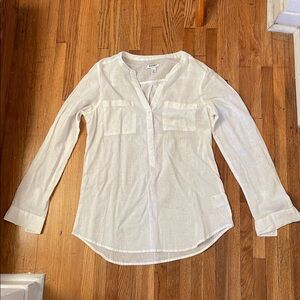 Old Navy Classic White Linen Blend Shirt